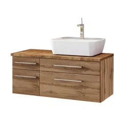New Wohnen 90 cm Badezimmer-Möbel in Holz - Userina (dreiteilig)
