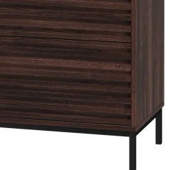 Hot Wohnen 80 cm breite Hochkommode in Walnuss Optik - Teleska