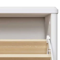 Wohnen 82 cm breite Schuhkommode in Weiß gewachst - Oranias