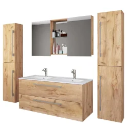 Discount Wohnen 178 cm breiter Badblock Einzelmöbel - Ursela (vierteilig)