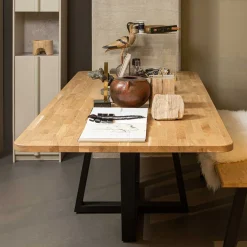 Clearance Wohnen 240 cm breiter Esszimmertisch aus Eichenholz - Serinina