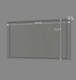 Hot Wohnen 133 cm breiter Flurspiegel in Lichtgrau - Ballina