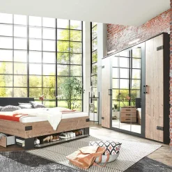 Online Wohnen 225 cm breiter Kleiderschrank modern - Ardila
