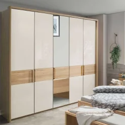 New Wohnen 250 cm breiter Schlafzimmerschrank mit 5 Türen - Emdsiva III