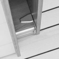 Best Wohnen 300 cm breiter Schwebetürenschrank mit Glas Beige - Nikoba