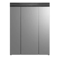 Discount Wohnen 60 cm breiter Spiegelschrank fürs Badezimmer in Grau - Nancys