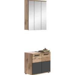 Discount Wohnen 60 cm breiter Waschplatz fürs Bad - Depart (zweiteilig)