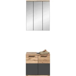 Discount Wohnen 60 cm breiter Waschplatz fürs Bad - Depart (zweiteilig)