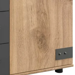 Outlet Wohnen 130 cm breites Sideboard in Plankeneiche NB - Enegal