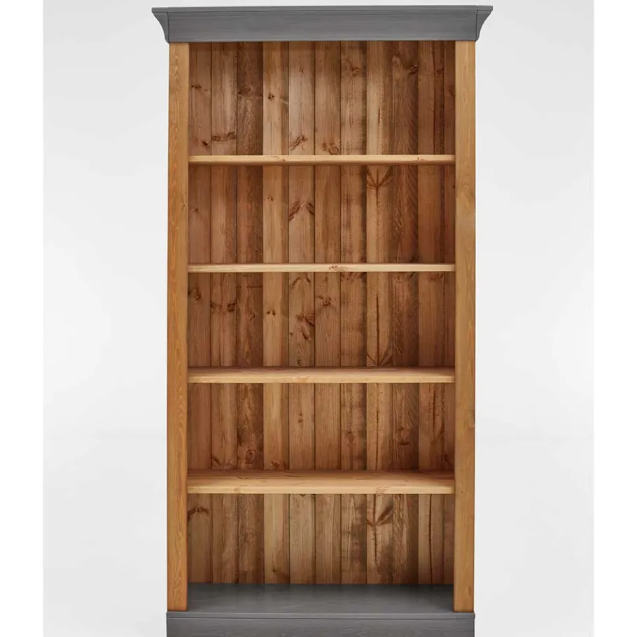 Online Wohnen 202 cm hohes Landhaus Bücherregal zweifarbig - Eshelas