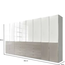 Discount Wohnen 394 cm Kleiderschrank mit acht Türen - Pascan