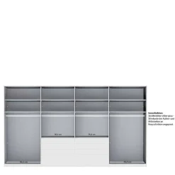 Discount Wohnen 394 cm Kleiderschrank mit acht Türen - Pascan