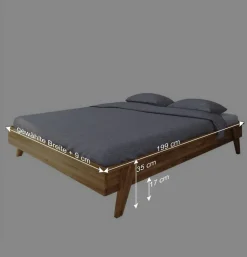 Best Wohnen 190 cm kurzes Doppelbett aus Holz - Hardus