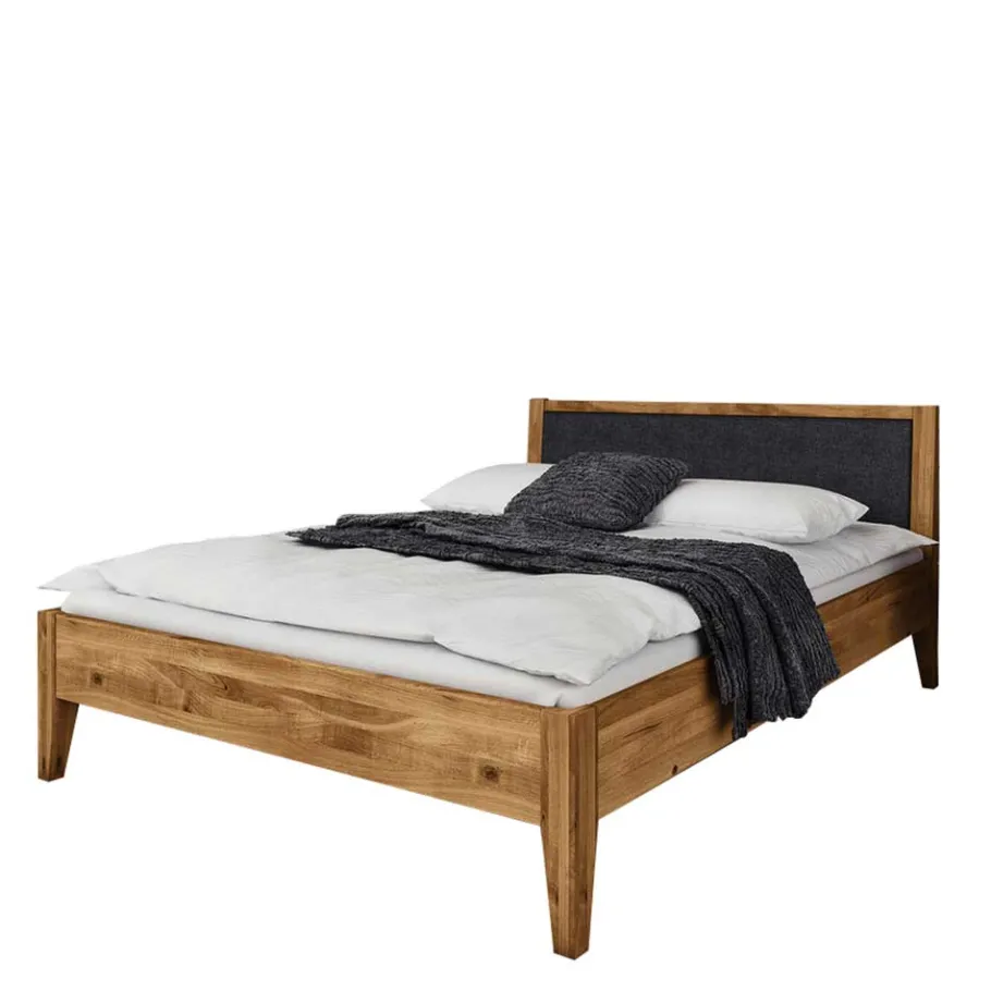 New Wohnen 220 cm langes Bett aus Wildeiche Natur - Masdamos