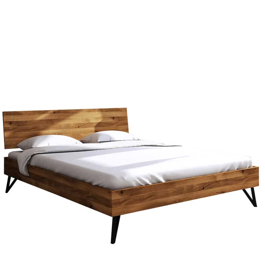 Outlet Wohnen 190 cm langes Bettgestell aus Wildeiche Holz - Mandirov