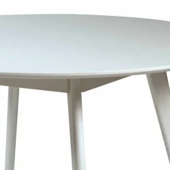 Clearance Wohnen 115 cm runder Essenstisch in Weiß - Delsalo