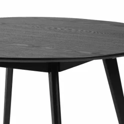 Hot Wohnen 115 cm runder Esstisch in Schwarz - Vartana
