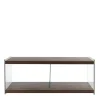 Online Wohnen 120 cm TV Element in Nussbaum & Transparent - Tomima