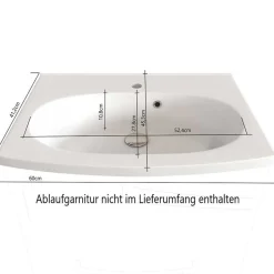 Discount Wohnen 60 cm Waschplatz & Unterschrank - Arazony (dreiteilig)