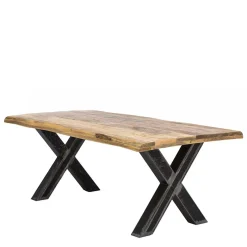 Outlet Wohnen 5 Größen Mango Designtisch mit Baumkante - Juniore