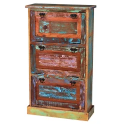 Discount Wohnen 3 Klappen Schuhkommode im Shabby Chic - Jamaica