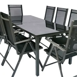 Hot Wohnen 8 Personen Garten-Sitzgruppe Set - Micaelo (neunteilig)