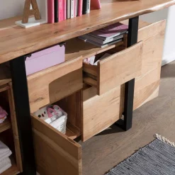 Online Wohnen Abgefahrenes Design Sideboard aus Akazie - Lussina