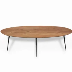 Wohnen Akazie Wohnzimmertisch in Oval 150x45x60 - Imbira