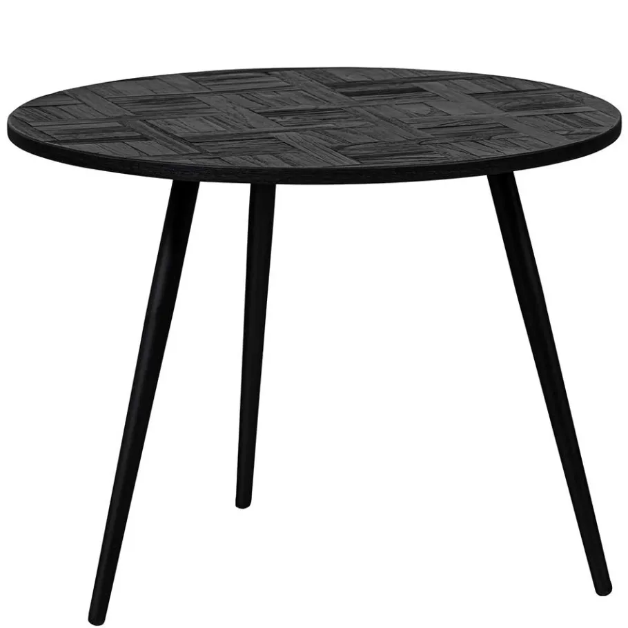 Best Wohnen Altholz Beistelltisch aus Teak in Schwarz - Gagg