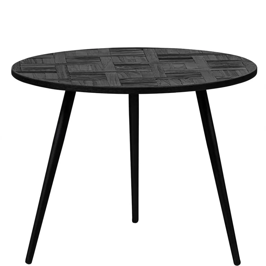 Best Wohnen Altholz Beistelltisch aus Teak in Schwarz - Gagg