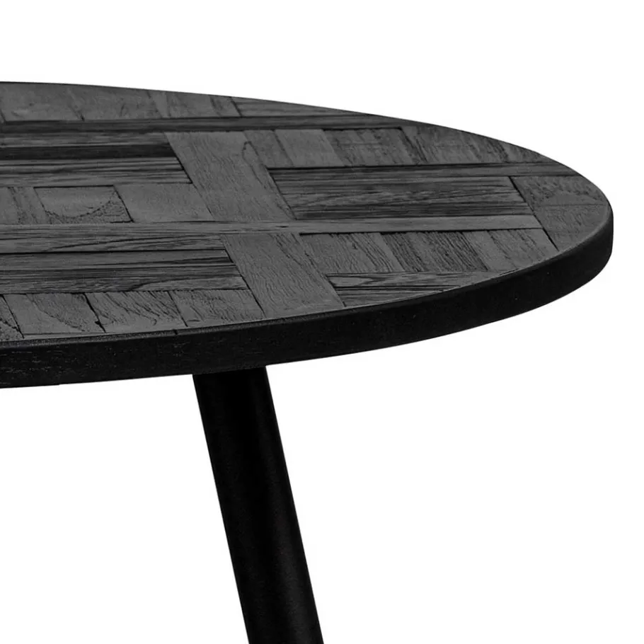 Best Wohnen Altholz Beistelltisch aus Teak in Schwarz - Gagg
