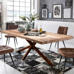 Hot Wohnen Altholztisch aus Teak Massivholz - Dattilon