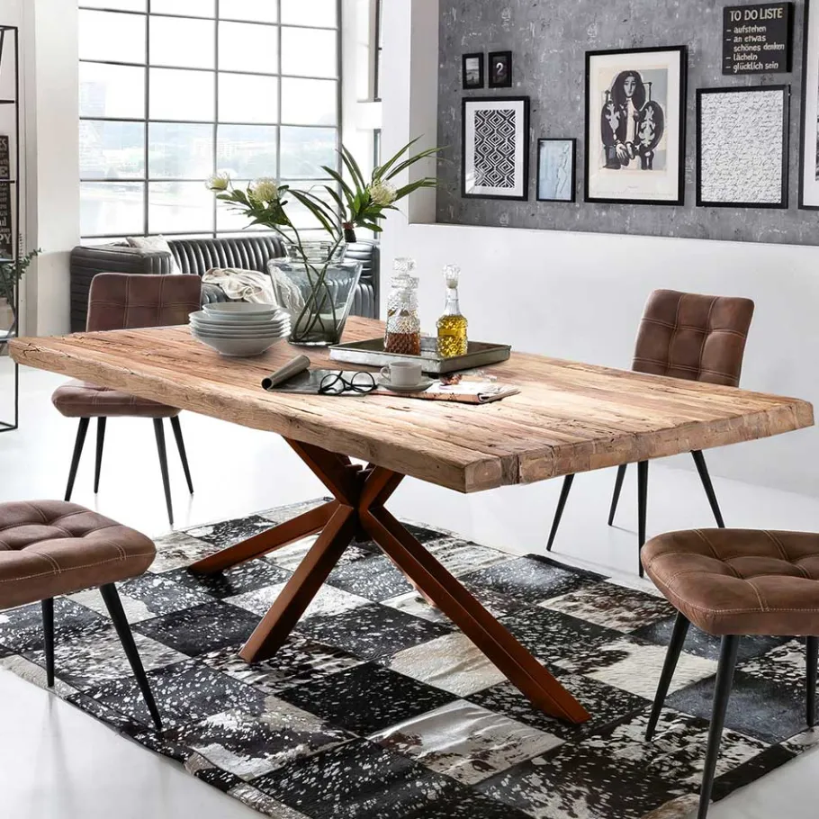 Hot Wohnen Altholztisch aus Teak Massivholz - Dattilon