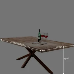 Hot Wohnen Altholztisch aus Teak Massivholz - Dattilon