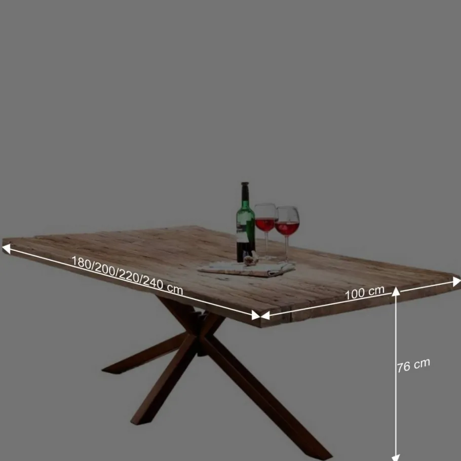 Hot Wohnen Altholztisch aus Teak Massivholz - Dattilon