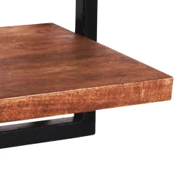 Clearance Wohnen Altmetall Loft Wandregal mit 2 Holzböden - Mendoza