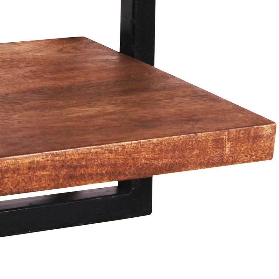Clearance Wohnen Altmetall Loft Wandregal mit 2 Holzböden - Mendoza