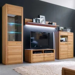 New Wohnen Anbauwand Athias aus Kernbuche (vierteilig)