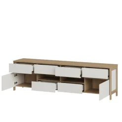 Outlet Wohnen Anbauwand-Möbelset in Weiß - Ovidio (dreiteilig)