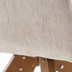 Wohnen Armlehnenstuhl in Creme Strukturstoff - Crystoga (2er Set)