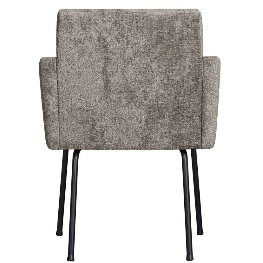 Wohnen Armlehnenstuhl in Taupe Webstoff - Kalindo (2er Set)