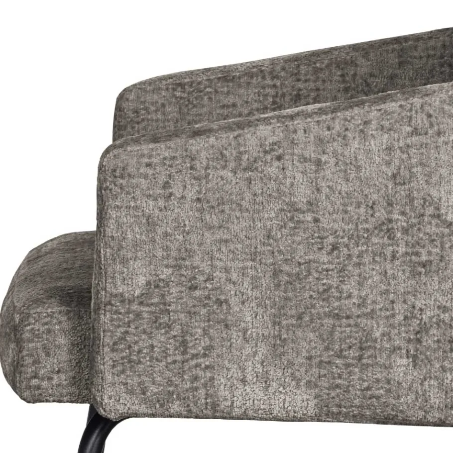 Wohnen Armlehnenstuhl in Taupe Webstoff - Kalindo (2er Set)
