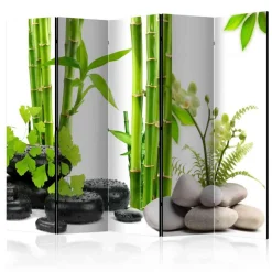 Outlet Wohnen Asian Style Paravent Bambus & Kiesel - Zoom