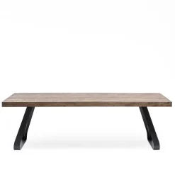 New Wohnen Asteiche Industrial Tisch mit Stahl Gestell - Ventida
