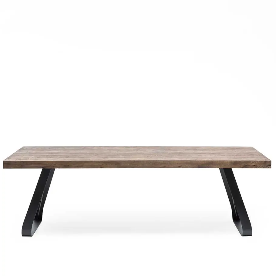 New Wohnen Asteiche Industrial Tisch mit Stahl Gestell - Ventida