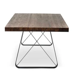 New Wohnen Asteiche Industrial Tisch mit Stahl Gestell - Ventida