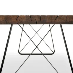New Wohnen Asteiche Industrial Tisch mit Stahl Gestell - Ventida