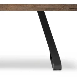 New Wohnen Asteiche Industrial Tisch mit Stahl Gestell - Ventida