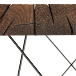 New Wohnen Asteiche Industrial Tisch mit Stahl Gestell - Ventida