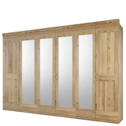 Best Wohnen Asteiche Kleiderschrank 6-türig mit 4 Spiegeln - Zamron